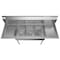Koolmore 60" 3 Compartment Stainless Steel NSF Commercial Kitchen Sink SC121610-12B3 - alternate 2